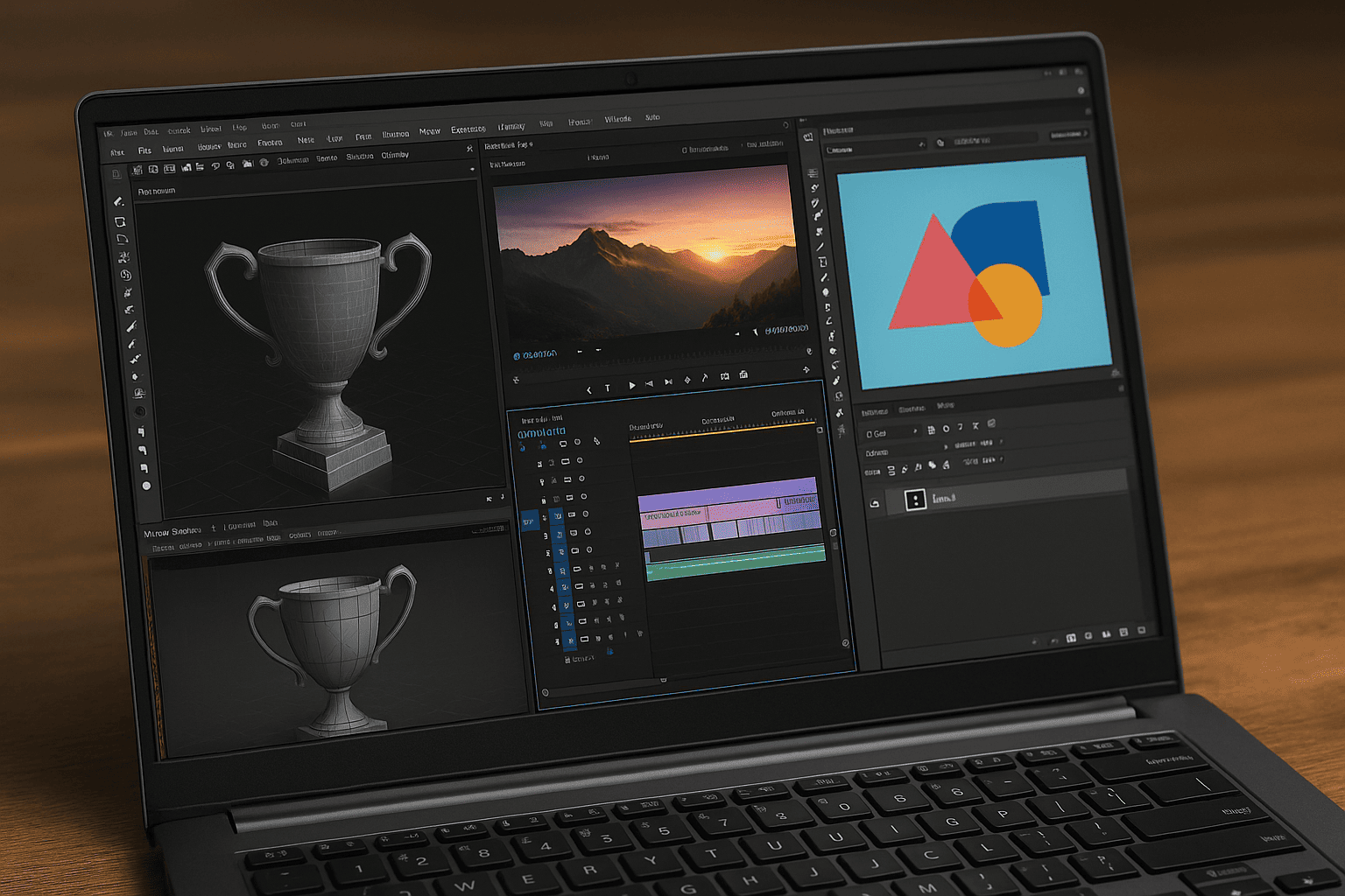 Ноутбук для дизайна и контента: ноутбук для 3D, видео и Adobe